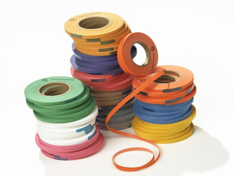 Thermoseal tape (เทปกาวติดเบอร์ผ้า)